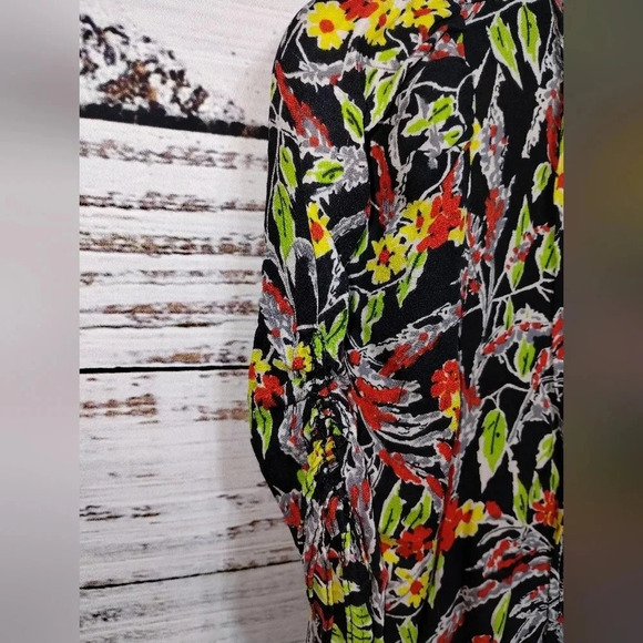 Polo Ralph Lauren Printed Grace Dress size 0 Midi Fit Flare Floral Silk Spring - Picture 7 of 14